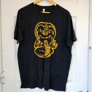 Cobra Kai Graphic Tee - Black with Yellow Print